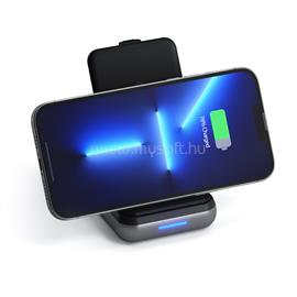 SATECHI Duo Wireless Charger Power Bank Stand 10000 mAh Stand (Powerbank based for iPhone & Airpods) - Space Grey ST-UCDWPBSM small