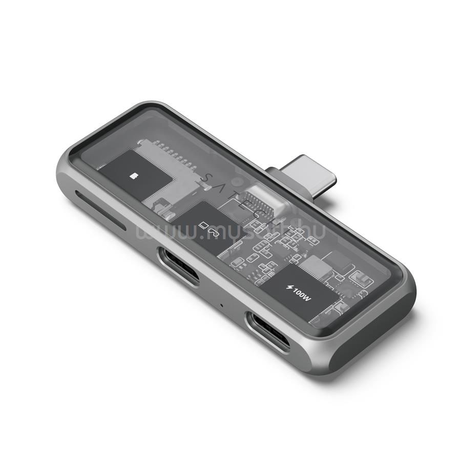 SATECHI Mobile XR Hub with dual USB-C and microSD - Space Gray