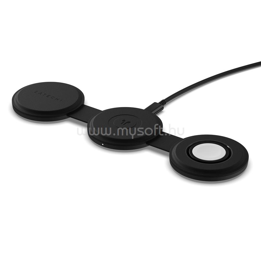 SATECHI OntheGo 3-in-1 Wireless Charger - Black