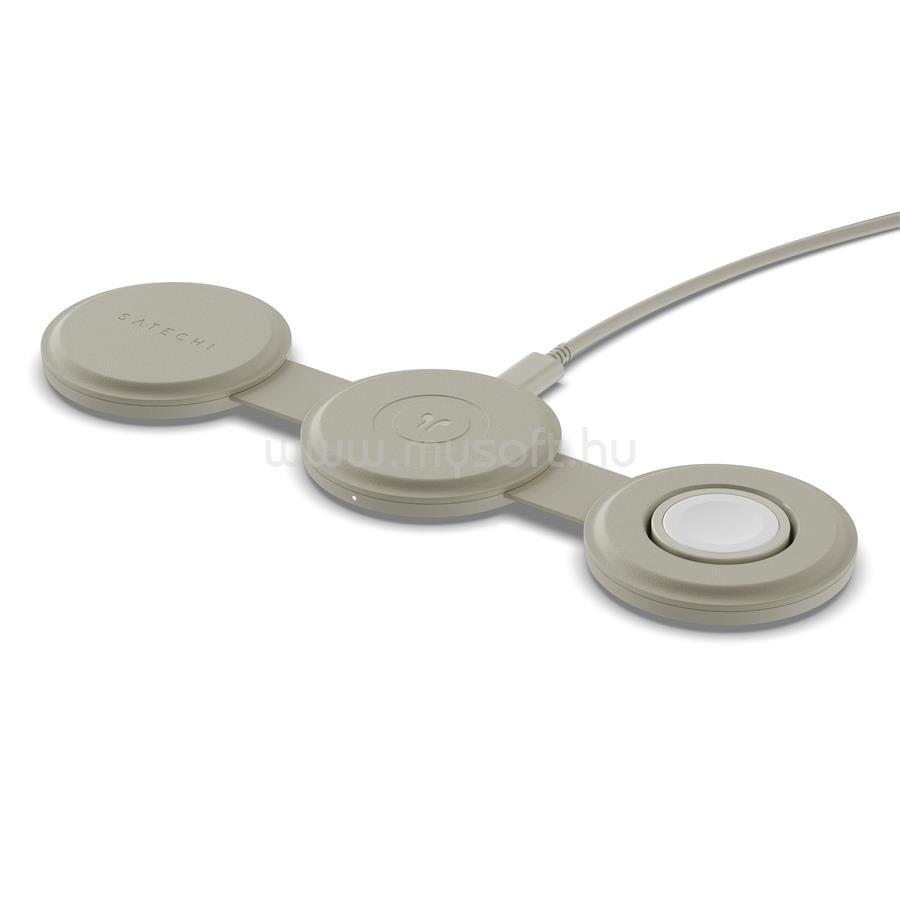 SATECHI OntheGo 3-in-1 Wireless Charger - Sand