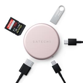 SATECHI OntheGo 5-in-1 Multiport Adapter (1x HDMI 4K 60Hz, 1x USB-C up to 5 Gbps, 1x USB-A 3.0 up to 5 Gbps, 1xUSB-C PD60W, 1x SD card reader) - Blush ST-POTG5P small