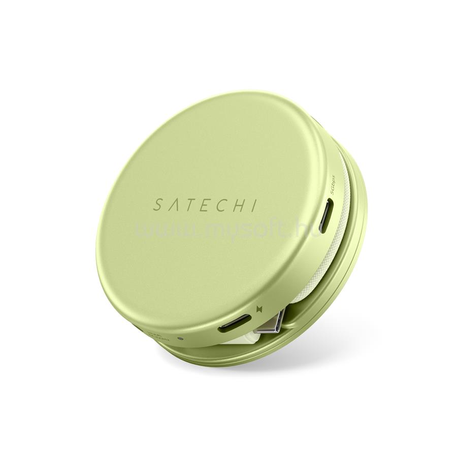 SATECHI OntheGo 5-in-1 Multiport Adapter (1x HDMI 4K 60Hz, 1x USB-C up to 5 Gbps, 1x USB-A 3.0 up to 5 Gbps, 1xUSB-C PD60W, 1x SD card reader) - Citrus