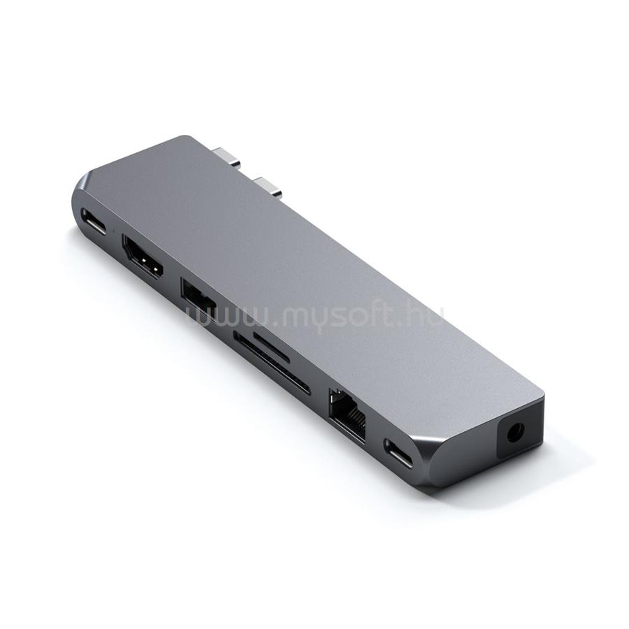 SATECHI Pro Hub Max dokkoló (1xUSB4,1x HDMI 4K 60Hz,1xUSB-A3.0,1x micro/SD,1xEthernet,1xUSB-C,1xAudio, asztroszürke)