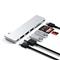 SATECHI PRO HUB SLIM (1xUSB4,1xHDMI,2xUSB-A,SD/MicroSD,UHS-I up to 104MB/s, SD/SDHC/SDXC up to 2TB,1xUSB-C) - Silver ST-HUCPHSS small