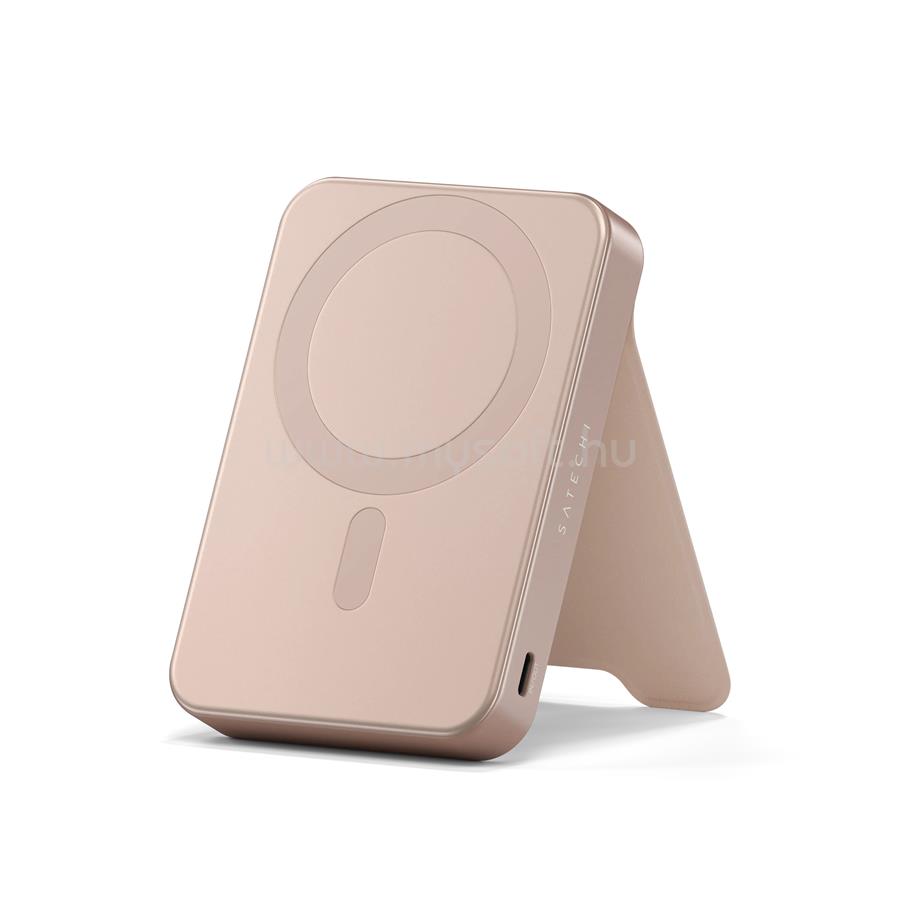 SATECHI Qi2 10K Magnetic Power Bank with Stand - Desert Rose