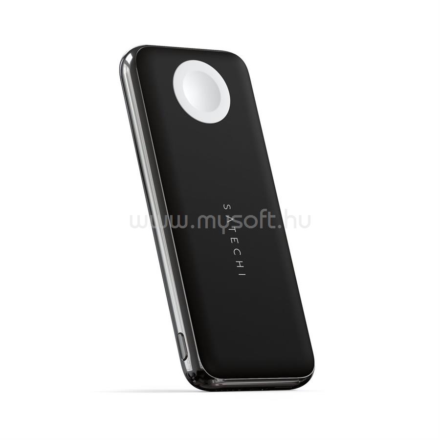 SATECHI Quatro Wireless powerbank Qi Wireless 5W, AW 2.5W, USB-C PD 18W, USB-A 12W (asztroszürke)