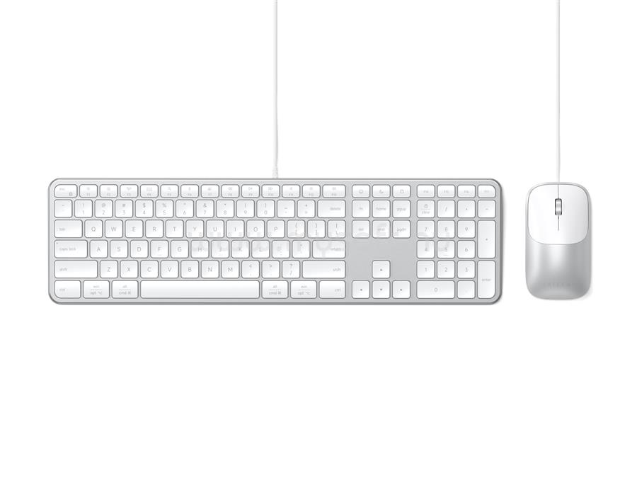 SATECHI Slim CLX3 Wired Combo (Keyboard and Mouse) - US English - Silver