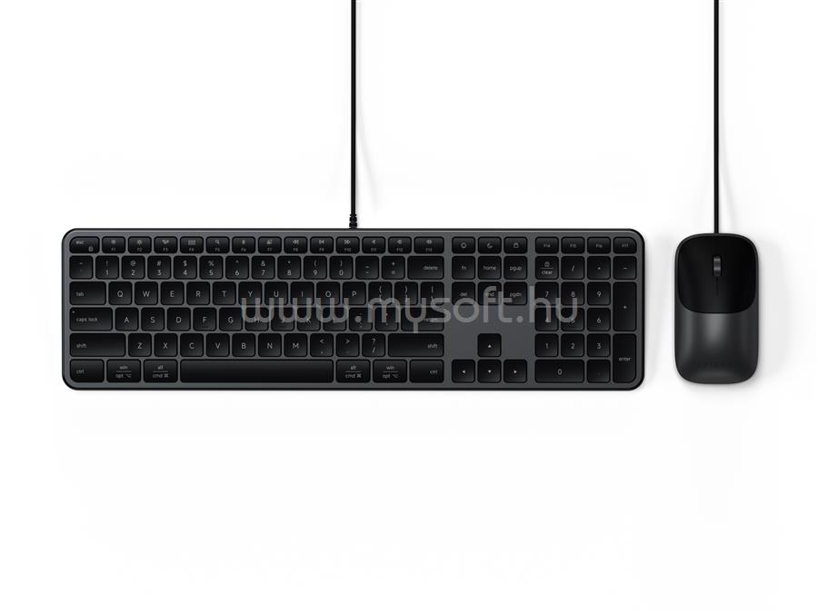 SATECHI Slim CLX3 Wired Combo (Keyboard and Mouse) - US English - Space Black