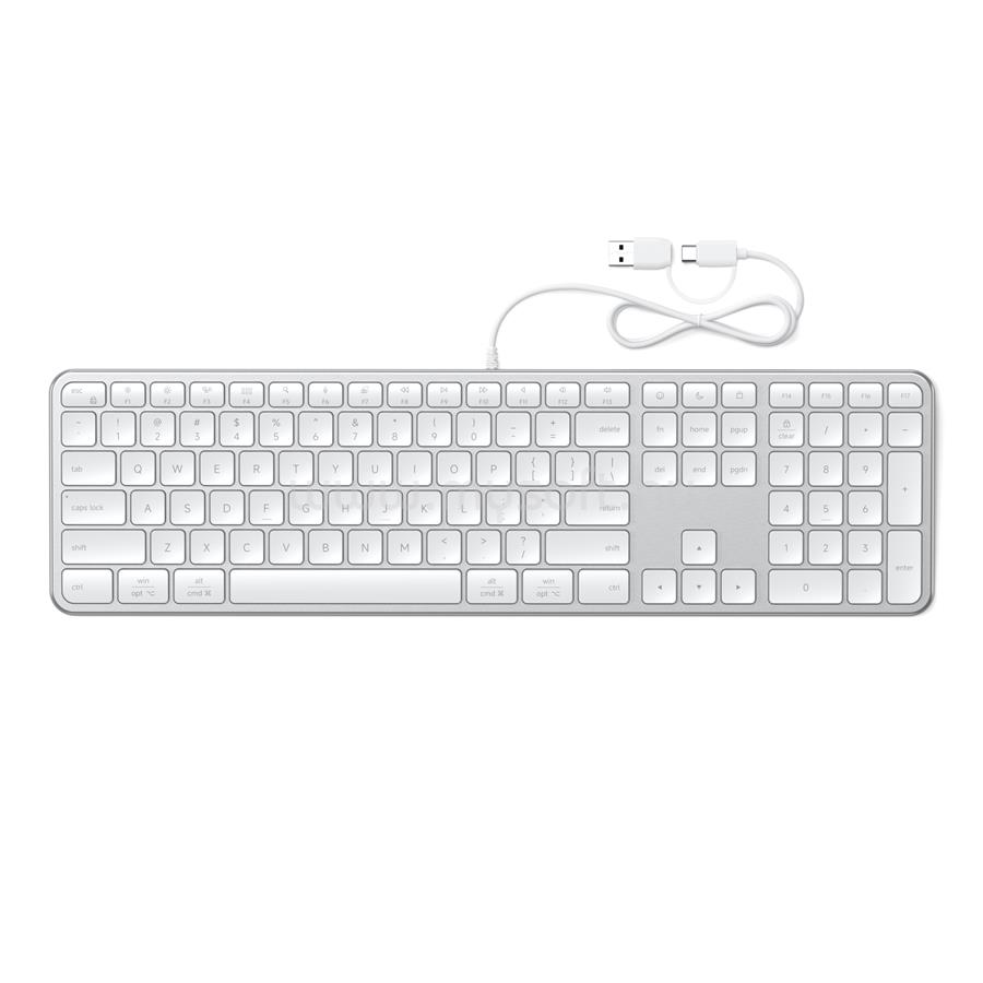 SATECHI Slim LX3 Wired Keyboard - US English - Silver