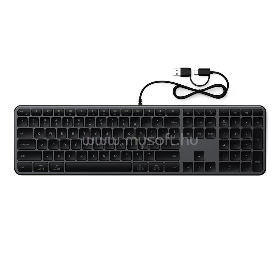 SATECHI Slim LX3 Wired Keyboard - US English - Space Black