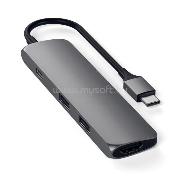 SATECHI Slim Type-C Multi-Port adapter (asztroszürke)