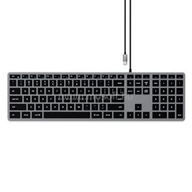 SATECHI Slim W3 háttérvilágításos USB-C vezetékes billentyűzet amerikai angol lokalizáció (asztroszürke) ST-UCSW3M small