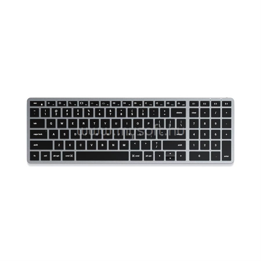 SATECHI SLIM X2 Slim Bluetooth Wireless Keyboard + Num. Keypad - US - Space Grey