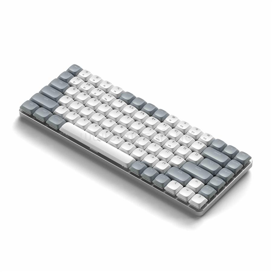 SATECHI SM1 Slim Mechanical Backlit Bluetooth Keyboard (Windows Keycaps - Windows, Left Alt, Right Alt 2.4GHz USB Receiver) - Grey/White