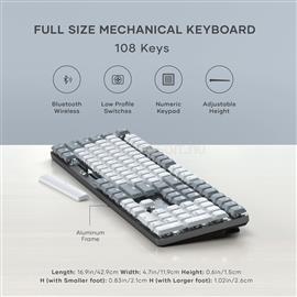 SATECHI SM3 Slim Mechanical Backlit Bluetooth Keyboard (Light) - US - Light ST-KSM3LT-EN small