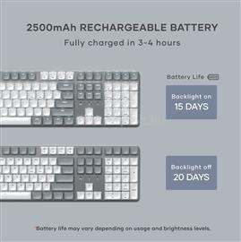 SATECHI SM3 Slim Mechanical Backlit Bluetooth Keyboard (Light) - US - Light ST-KSM3LT-EN small