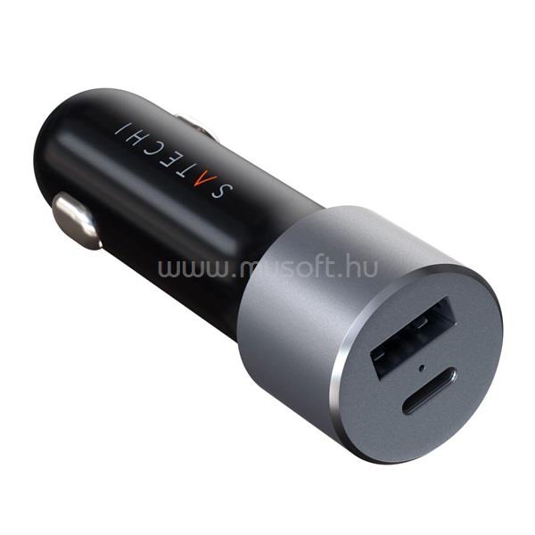 SATECHI ST-TCPDCCM 72W USB/Type-C asztroszürke autós töltő