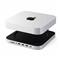 SATECHI Stand & Hub For Mac Mini / Studio (1x USB-C 3.2, 1xUSB-A 3.2, 2x USB-A 3.0, 3.5mm Audio,1x Micro/SD, 1x NVMe/M.2 SATA SSD Enclosure Drive not included) - Silver ST-GMMSHS small