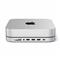 SATECHI Stand & Hub For Mac Mini / Studio (1x USB-C 3.2, 1xUSB-A 3.2, 2x USB-A 3.0, 3.5mm Audio,1x Micro/SD, 1x NVMe/M.2 SATA SSD Enclosure Drive not included) - Silver ST-GMMSHS small