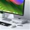 SATECHI Stand & Hub For Mac Mini / Studio (1x USB-C 3.2, 1xUSB-A 3.2, 2x USB-A 3.0, 3.5mm Audio,1x Micro/SD, 1x NVMe/M.2 SATA SSD Enclosure Drive not included) - Silver ST-GMMSHS small