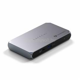 SATECHI Thunderbolt 4 Slim Hub Pro (3x Thunderbolt 4 Downstream Ports up to 40 Gbps, 15W,2x 4K at 60Hz or 1x 8K at 30Hz or (1x) 6K on Mac) - Silver ST-HT4SHM-EU small