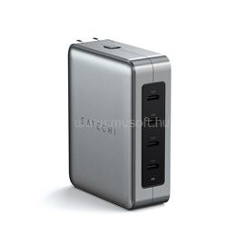 SATECHI Travel Chrager 145W USB-C 4-Port (4x USB-C PD, UK-EU-AU-US adapte & mesh bag inc.) - Space Grey ST-W145GTM small
