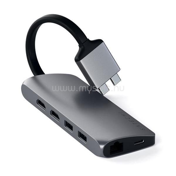 SATECHI Type-C Dual Multimedia Adapter (asztroszürke )