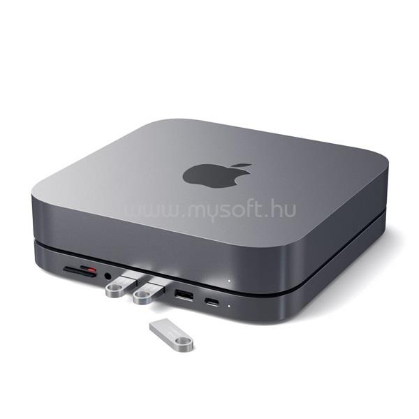 SATECHI Type-C Mac Mini HUB és állvány (asztroszürke)