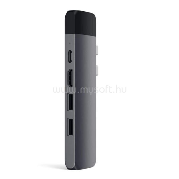 SATECHI Type-C Pro Hub Ethernet porttal és 4K HDMI porttal (asztroszürke)