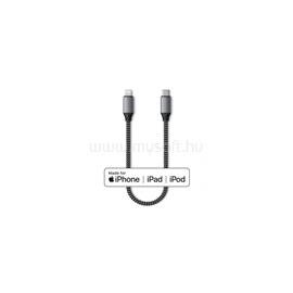 SATECHI USB-C - lightning kábel (MFI), szőtt, 25cm - Space Grey ST-TCL10M small