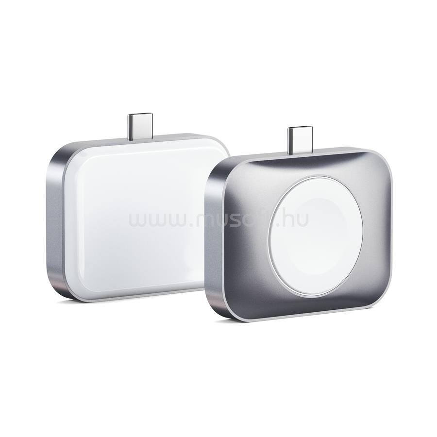 SATECHI USB-C 2 in 1 Wireless charging dock for Apple watch and Airpods - Silver