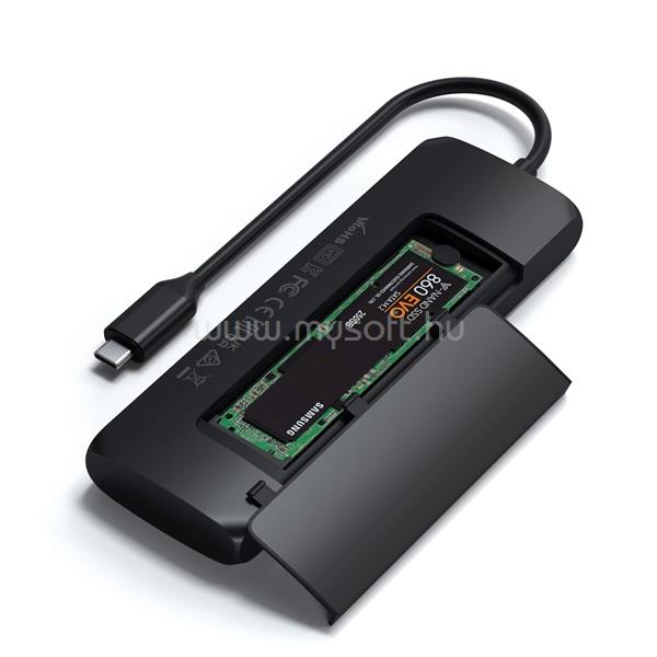 SATECHI USB-C Hybrid Multiport Adapter (fekete)