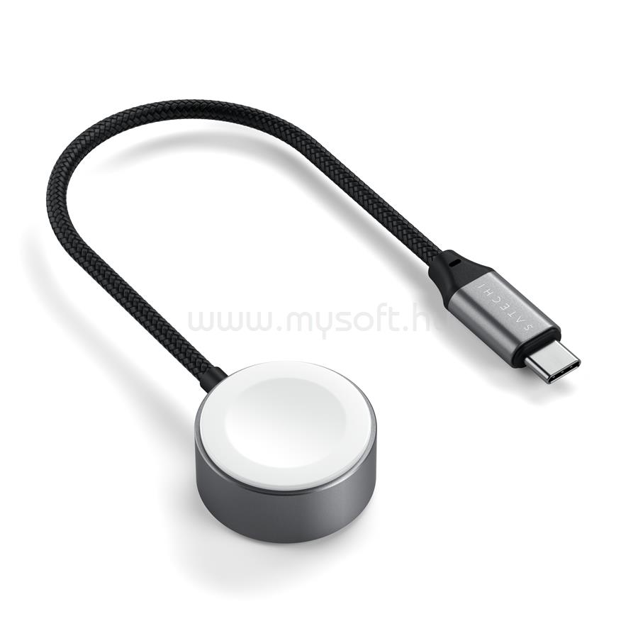 SATECHI USB-C Magnetic Fast-Charging Cable for Apple Watch - Space Gray
