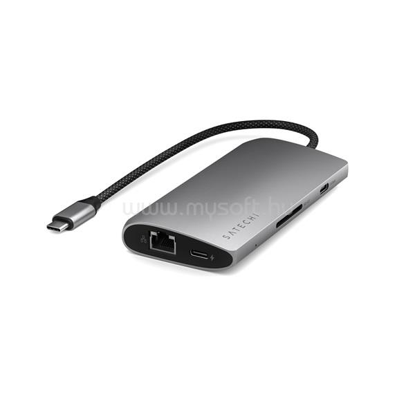 SATECHI USB-C Multiport Adapter 8K With Ethernet V3 (asztroszürke )