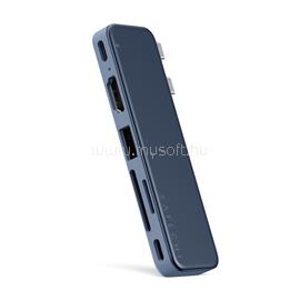 SATECHI USB-C Snap Hub (1x HDMI 4K 60Hz, 1x USB-C up to 5 Gbps, 1x USB-A 3.0 up to 5 Gbps, 1xUSB-C PD, 1x microSD/ 1x SD card reader) - Indigo ST-HUSNB small