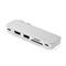 SATECHI USB-C Snap Hub (1x HDMI 4K 60Hz, 1x USB-C up to 5 Gbps, 1x USB-A 3.0 up to 5 Gbps, 1xUSB-C PD, 1x microSD/ 1x SD card reader) - Silver ST-HUSNS small