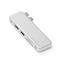 SATECHI USB-C Snap Hub (1x HDMI 4K 60Hz, 1x USB-C up to 5 Gbps, 1x USB-A 3.0 up to 5 Gbps, 1xUSB-C PD, 1x microSD/ 1x SD card reader) - Silver ST-HUSNS small