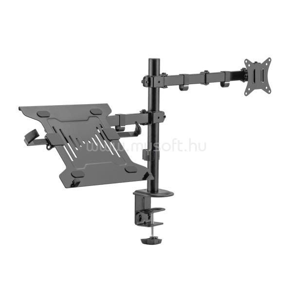 SBOX LCD-LM01-2 13"-27" asztali laptop és monitor tartó konzol