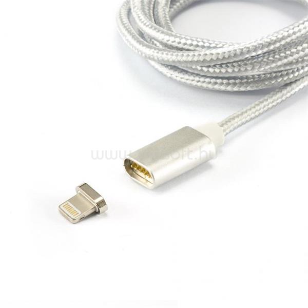 SBOX MAGNETIC-IPH 1m Lightning > USB-A ezüst kábel