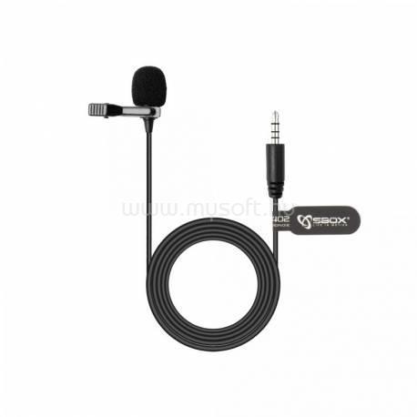 SBOX PM-402 csiptethető mikrofon, 3.5 mm