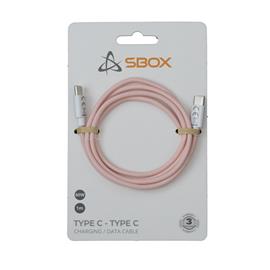 SBOX TYPE-C-1-P 1m 60W Type-C adat- és töltőkábel (rózsaszín) SBOX_TYPE-C-1-P small