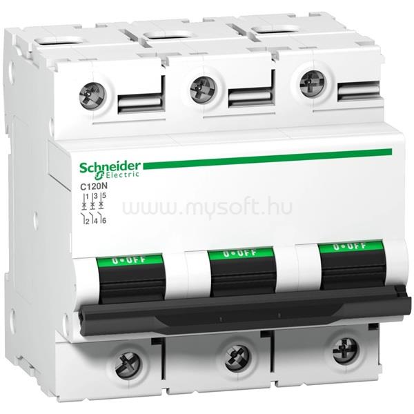 SCHNEIDER A9N18365 3P 80A C-jelleg 400V AC 10kA/60898 20kA/60947 Acti9 C120N  kismegszakító