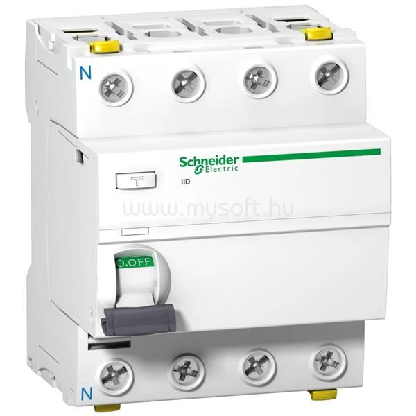 SCHNEIDER A9Z21463 analóg 3P+N 63A 30mA A-típus 10kA Acti9 iID áram-védőkapcsoló