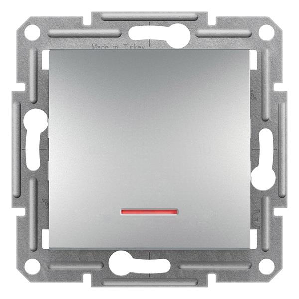 SCHNEIDER EPH1600161 ASFORA jelzőfényes/rugós bekötés/alumínium egypólusú nyomó
