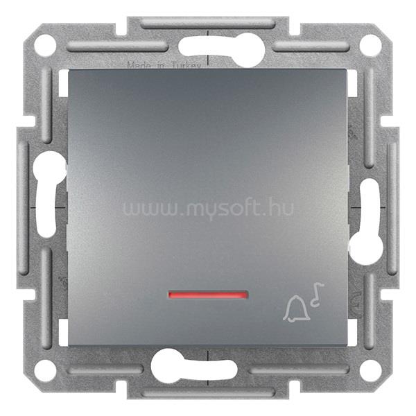 SCHNEIDER EPH1700162 ASFORA jelzőfényes/csengőjel/rugós bekötés/acél egypólusú nyomó