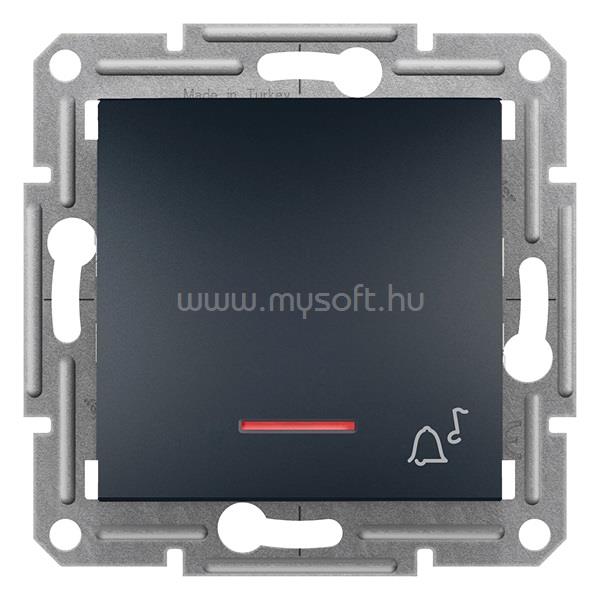 SCHNEIDER EPH1700171 ASFORA jelzőfényes/csengőjel/rugós bekötés/antracit egypólusú nyomó