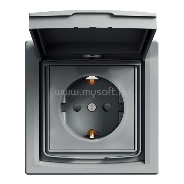 SCHNEIDER EPH3100362 ASFORA GYV/csapfedeles/IP44 acél 2P+F csatlakozóaljzat