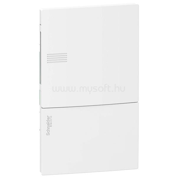 SCHNEIDER MIP22104 MINI PRAGMA1x4 modul/PEN sín/teli ajtó/fehér komplett süllyesztett kiselosztó