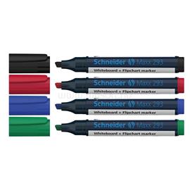 SCHNEIDER Tábla- és flipchart marker készlet 2-5mm, vágott végű Maxx 293, 4 klf. szín SCHNEIDER_36359 small