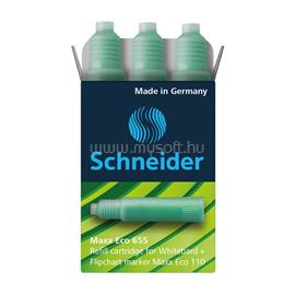 SCHNEIDER Utántöltő patron tábla- és flipchart markerhez 3 db/csom Maxx Eco 110 zöld SCHNEIDER_20976 small